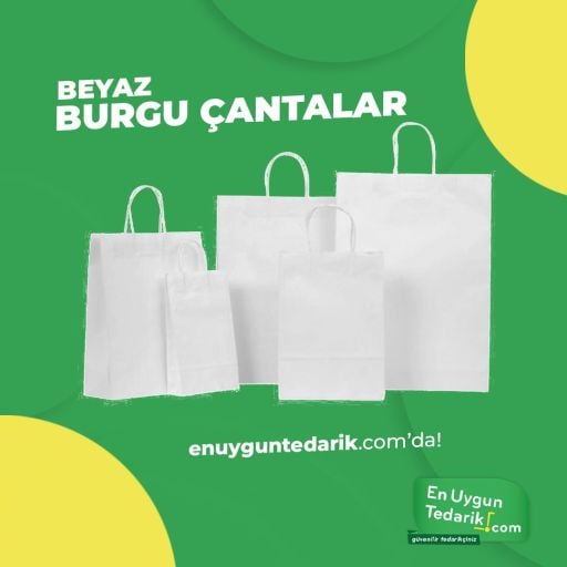 Beyaz Kağıt Çantalar